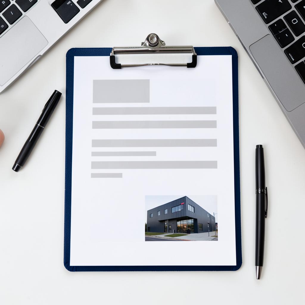 Signed commercial property valuation report